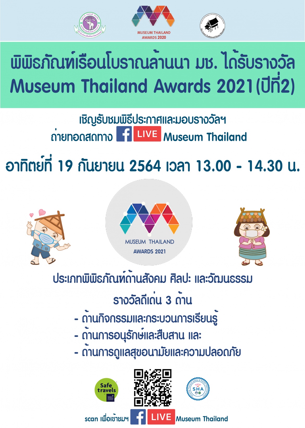 พิพิธภัณฑ์เรือนโบราณล้านนา มช. ได้รับรางวัล Museum Thailand Awards 2021 (ปีที่ 2) 