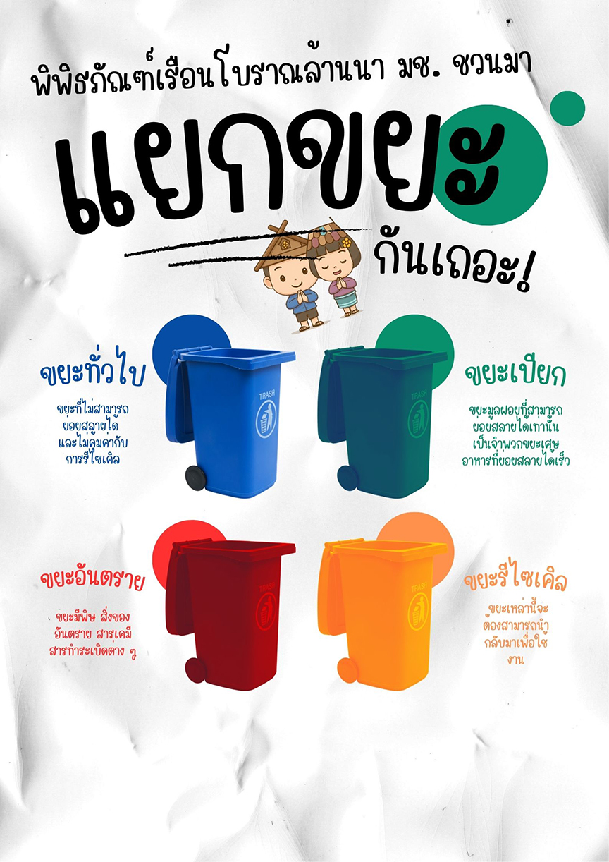 พิพิธภัณฑ์เรือนโบราณล้านนา มช. ชวนมาแยกขยะเพื่อร่วมกันลดโลกร้อน!!