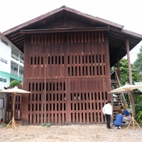  ร่วมพิธีรื้อถอนเรือนฝาไหล (เรือนแม่นายคำเที่ยง) ณ วัดสวนดอก