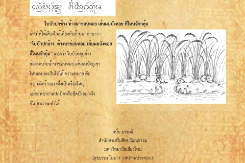 ใบบัวปกช้าง ท้องนาซ่อนหอย เส้นผมบังคอย ที่ไหนจักกลุ้ม - 11 กุมภาพันธ์ 2561