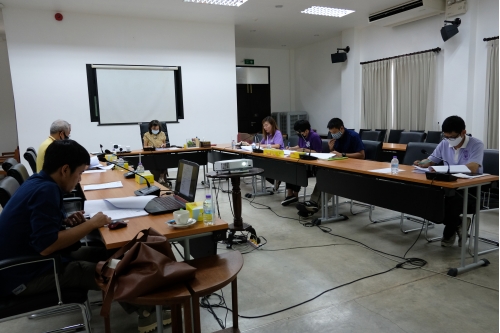 การประชุมคณะกรรมการตรวจรับพัสดุและผู้ควบคุมงาน งานจ้างปรับปรุงซ่อมแซมเรือนกาแล (อุุ๊ยผัด ครั้งที่ 1/2563)