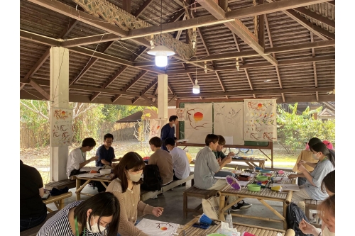 นักศึกษา Kyoto Sanyo University เข้าทัศนศึกษาและทำกิจกรรมด้านศิลปวัฒนธรรม 