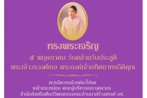 ๕ พฤษภาคม วันคล้ายวันประสูติ พระเจ้าวรวงศ์เธอ พระองค์เจ้าอทิตยาทรกิติคุณ