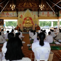 พิธีมอบวุฒิบัตรผู้เข้าร่วมโครงการบวชเนกขัมมจาริณี เพื่อถวายเป็นพระราชกุศลเนื่องในโอกาสที่สมเด็จพระนางเจ้าสิริกิติ์ฯ พระบรมราชินีนาถ พระบรมราชชนนีพันปีหลวง ทรงมีพระชนมพรรษา 87 พรรษา