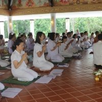 พิธีเปิดโครงการบวชเนกขัมมจาริณี เพื่อถวายเป็นพระราชกุศล สมเด็จพระนางเจ้าสิริกิติ์ พระบรมราชินีนาถ พระบรมราชชนนีพันปีหลวง เนื่องในโอกาสทรงเจริญพระชนมพรรษา 87 พรรษา