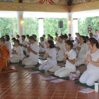 พิธีเปิดโครงการบวชเนกขัมมจาริณี เพื่อถวายเป็นพระราชกุศล สมเด็จพระนางเจ้าสิริกิติ์ พระบรมราชินีนาถ พระบรมราชชนนีพันปีหลวง เนื่องในโอกาสทรงเจริญพระชนมพรรษา 87 พรรษา