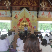 พิธีเปิดโครงการบวชเนกขัมมจาริณี เพื่อถวายเป็นพระราชกุศล สมเด็จพระนางเจ้าสิริกิติ์ พระบรมราชินีนาถ พระบรมราชชนนีพันปีหลวง เนื่องในโอกาสทรงเจริญพระชนมพรรษา 87 พรรษา