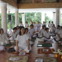 พิธีเปิดโครงการบวชเนกขัมมจาริณี เพื่อถวายเป็นพระราชกุศล สมเด็จพระนางเจ้าสิริกิติ์ พระบรมราชินีนาถ พระบรมราชชนนีพันปีหลวง เนื่องในโอกาสทรงเจริญพระชนมพรรษา 87 พรรษา