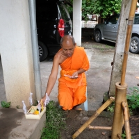  ร่วมพิธีรื้อถอนเรือนฝาไหล (เรือนแม่นายคำเที่ยง) ณ วัดสวนดอก