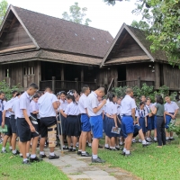 คณะครูและนักเรียนจากโรงเรียนเทพบดินทร์วิทยาเชียงใหม่ เยี่ยมชมพิพิธภัณฑ์เรือนโบราณล้านนา มช.