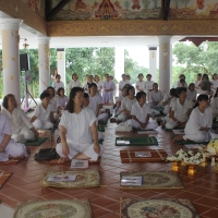 พิธีเปิดโครงการบวชเนกขัมมจาริณี เพื่อถวายเป็นพระราชกุศล สมเด็จพระนางเจ้าสิริกิติ์ พระบรมราชินีนาถ พระบรมราชชนนีพันปีหลวง เนื่องในโอกาสทรงเจริญพระชนมพรรษา 87 พรรษา